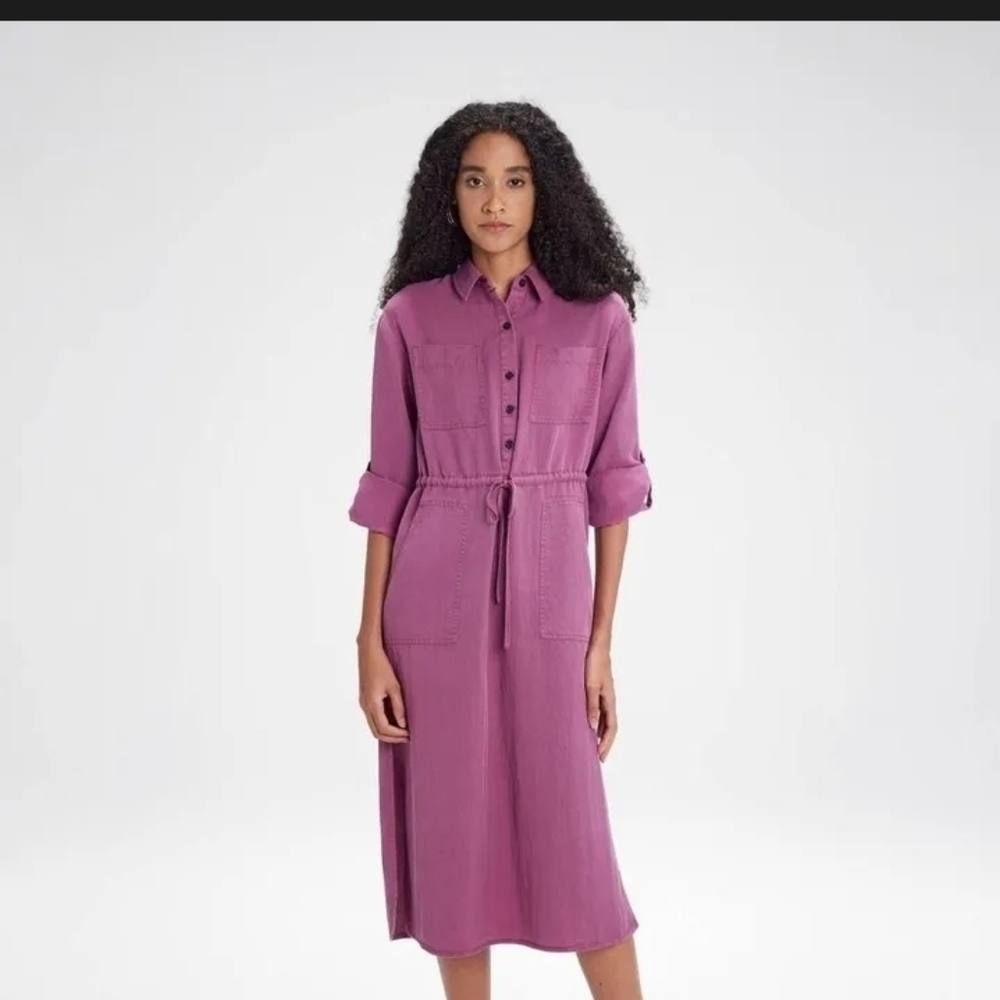 A New Day Women's Long Sleeve Utility Midi Shirtdress